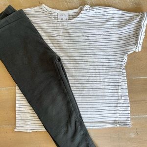 Zara top and bottom